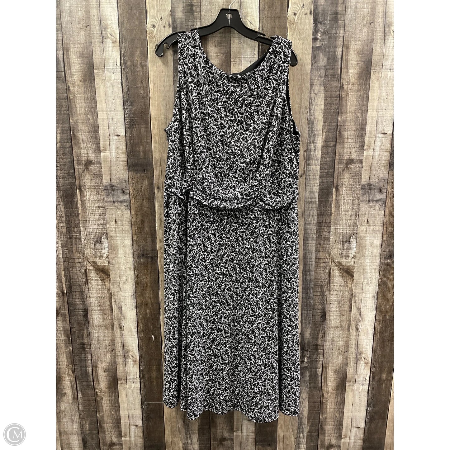 Dress Casual Maxi By Cato In Black & White, Size: 3x