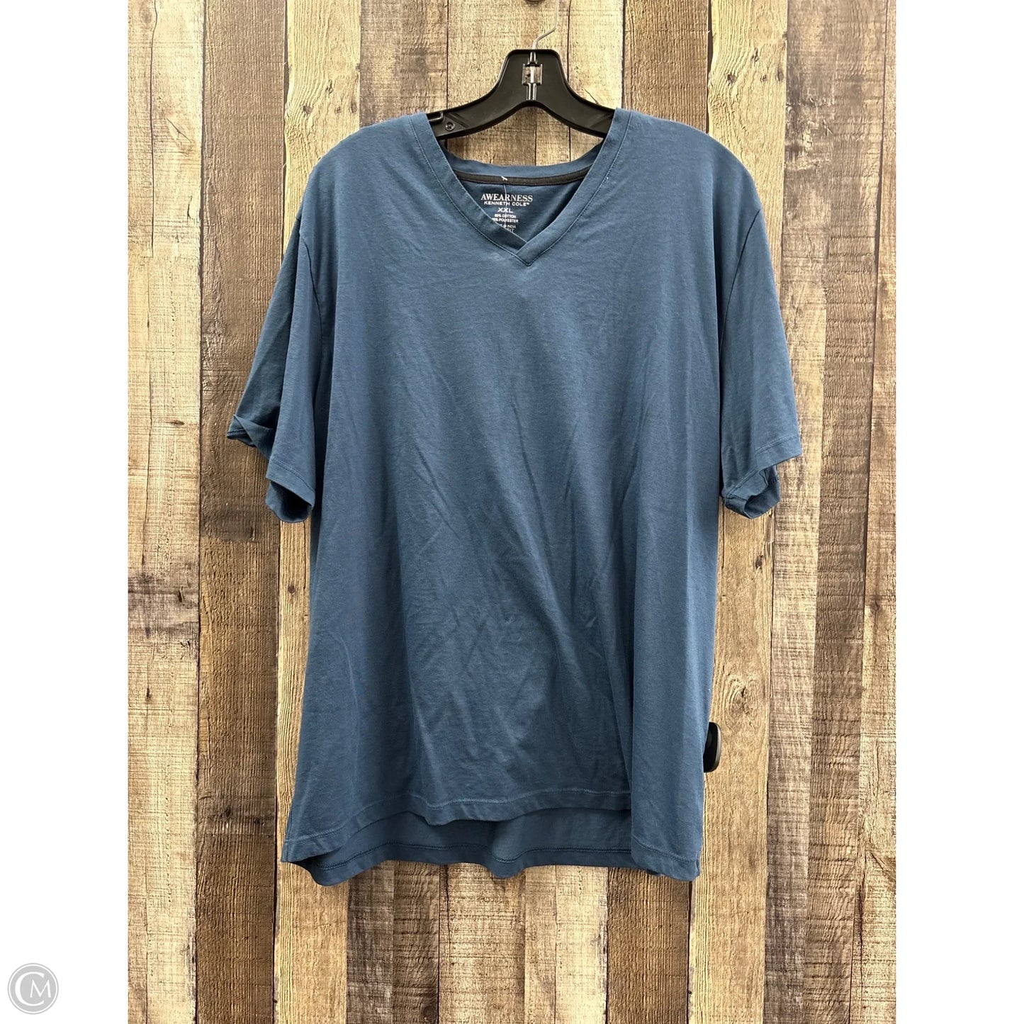 Top Short Sleeve Basic By Kenneth Cole In Blue, Size: Xxl