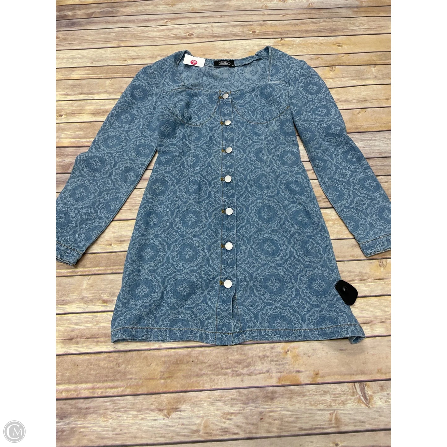 Dress Casual Short By Cider In Blue Denim, Size: M