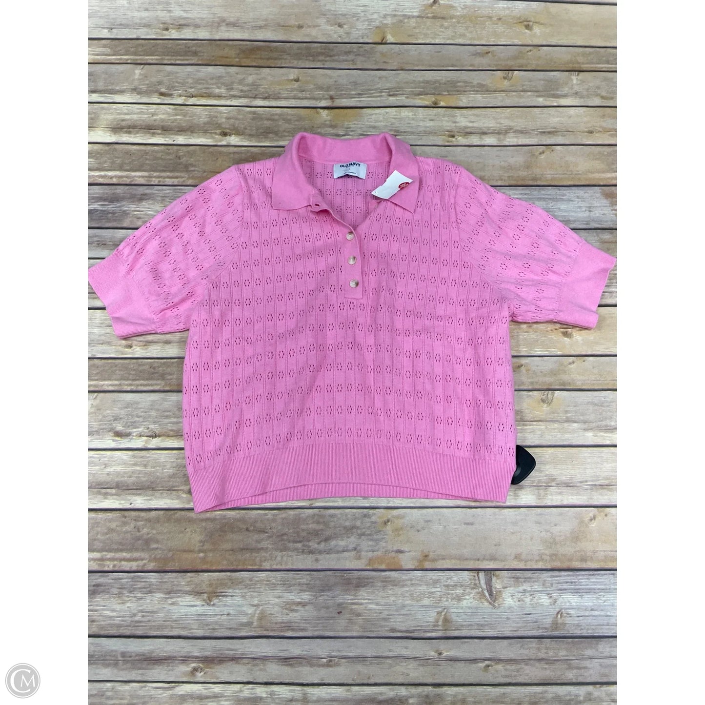 Top Short Sleeve By Old Navy In Pink, Size: L