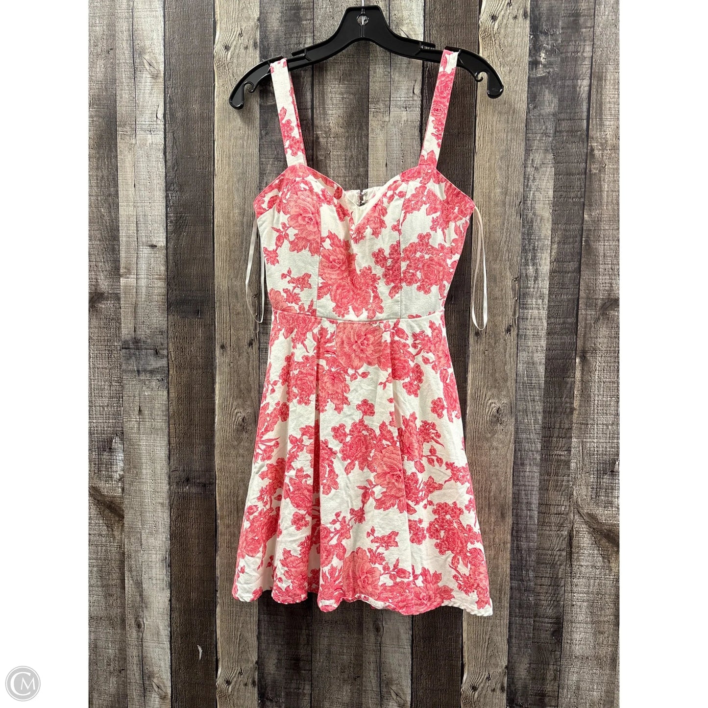 Dress Casual Short By City Studio In Pink & White, Size: S