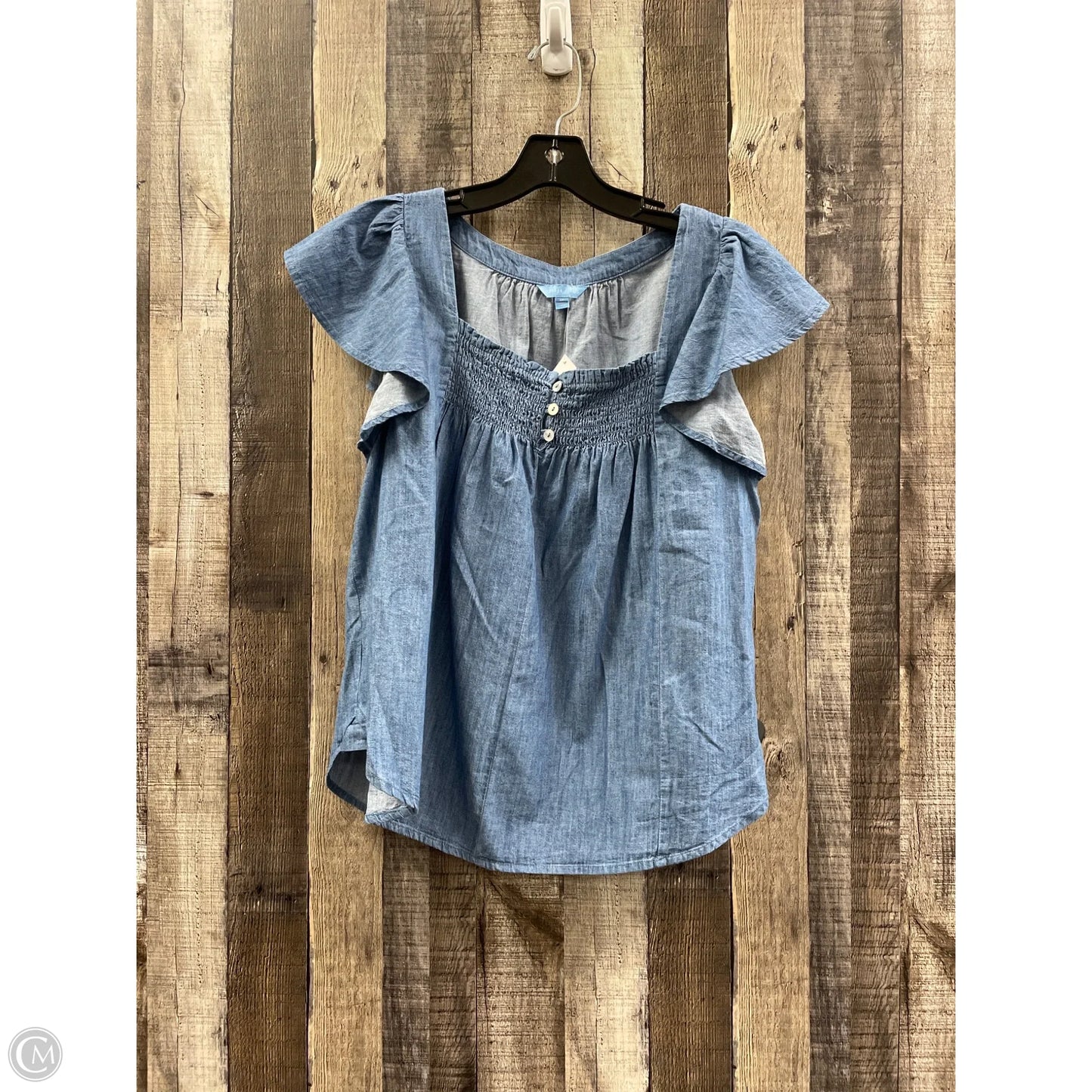 Top Short Sleeve By Draper James In Blue, Size: M
