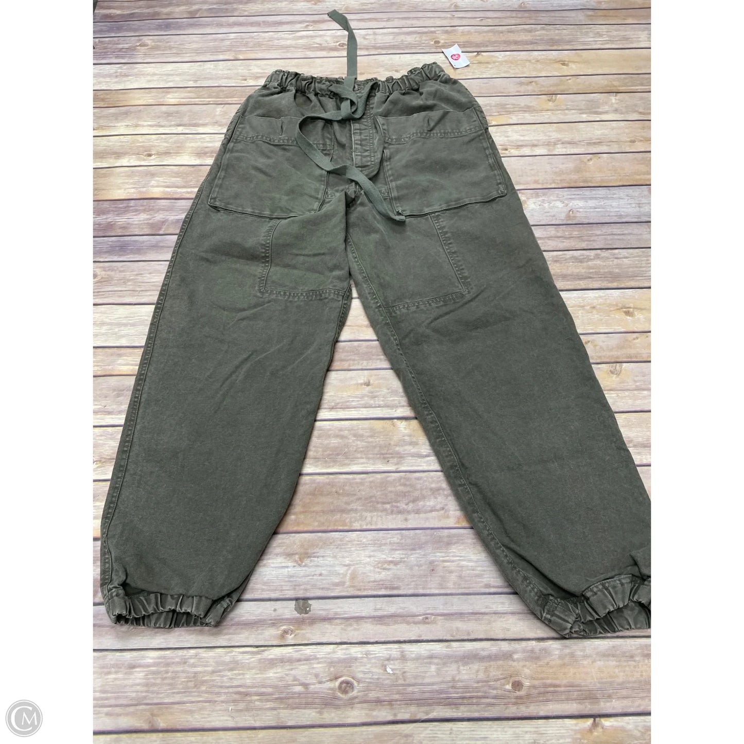 Jeans Straight By Free People In Green Denim, Size: Xs