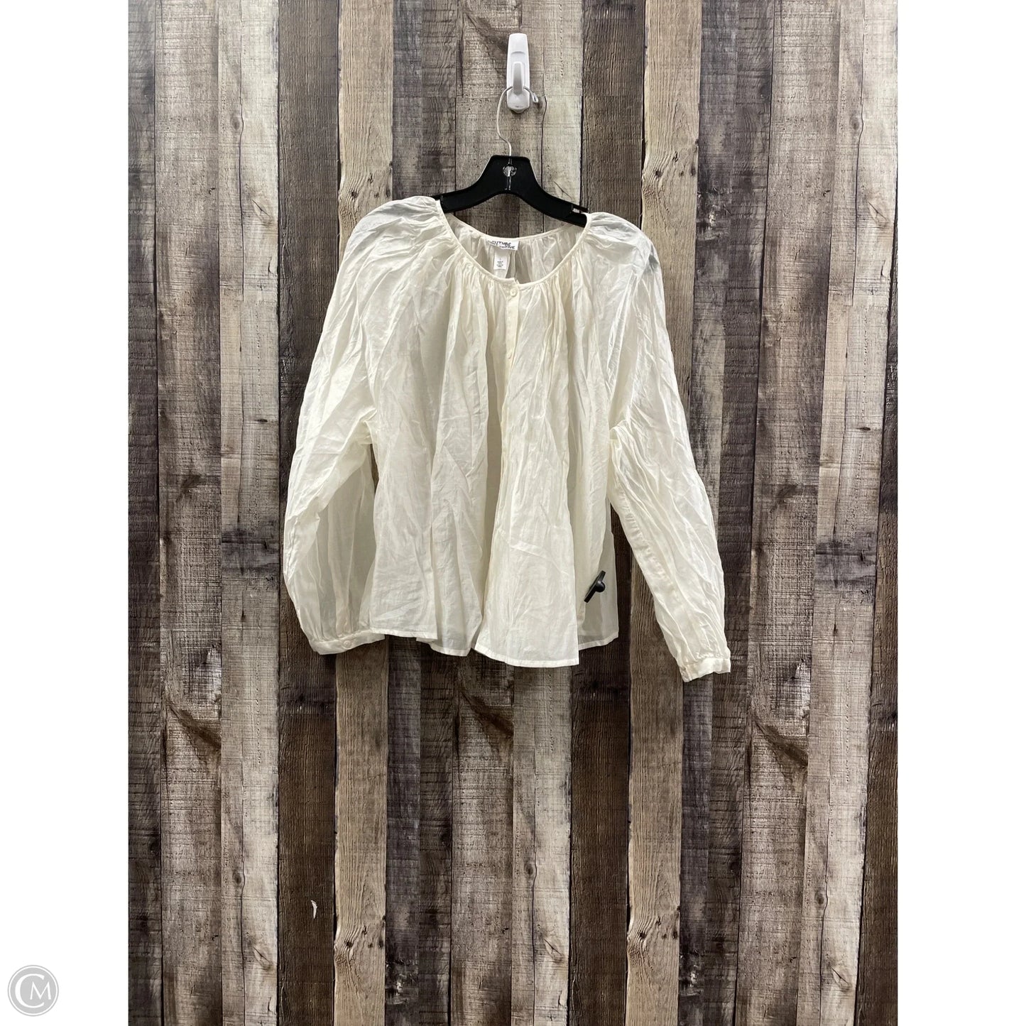 Top Long Sleeve By Future Collective In Ivory, Size: L