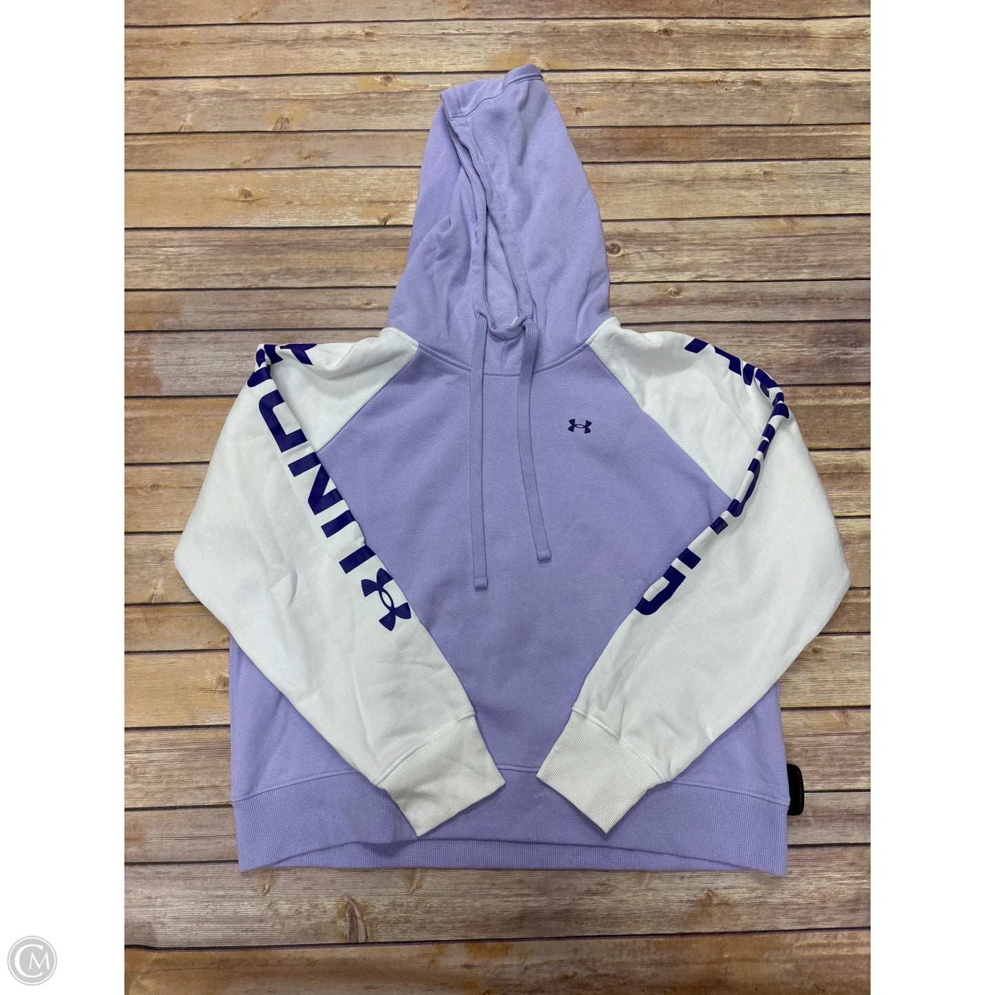 Sweatshirt Hoodie By Under Armour In Purple, Size: L