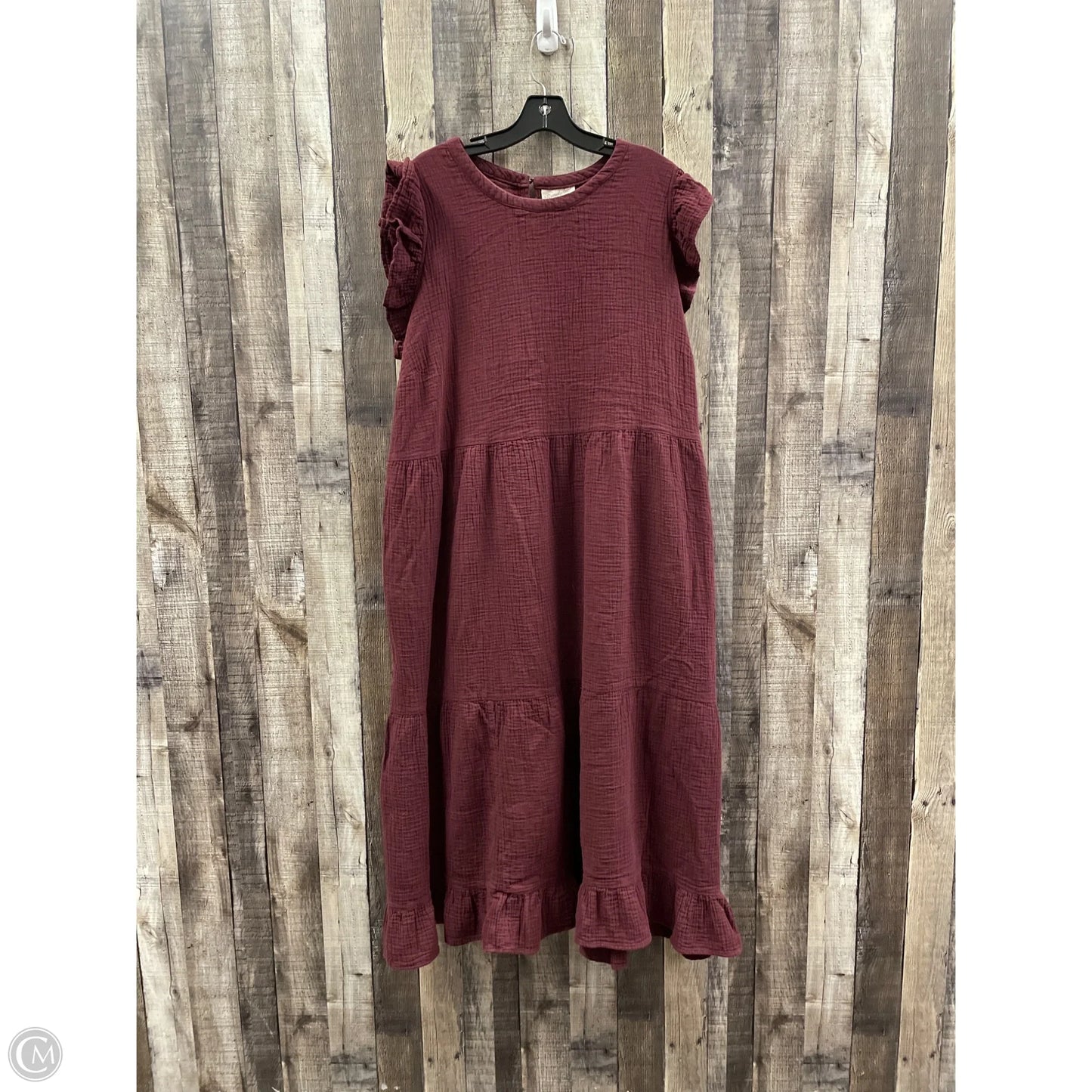 Dress Casual Maxi By Universal Thread In Maroon, Size: 3x