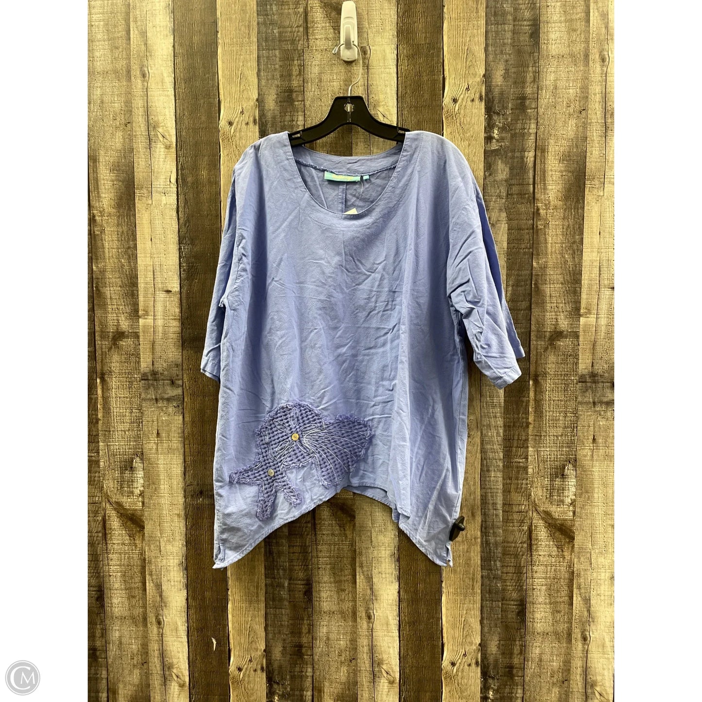 Top 3/4 Sleeve By Cme In Blue, Size: Xl
