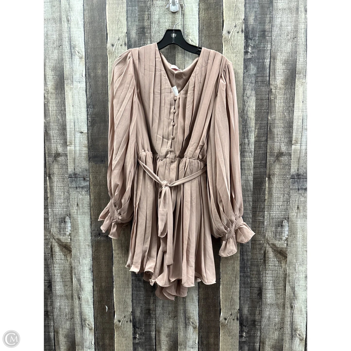 Dress Casual Short By Pink Lily In Tan, Size: M