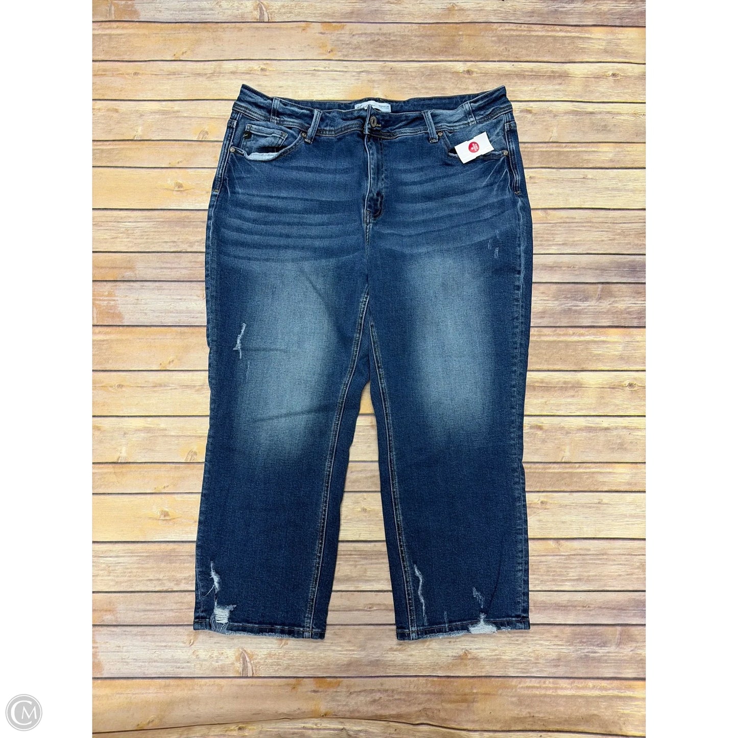 Jeans Straight By Kancan In Blue Denim, Size: 20