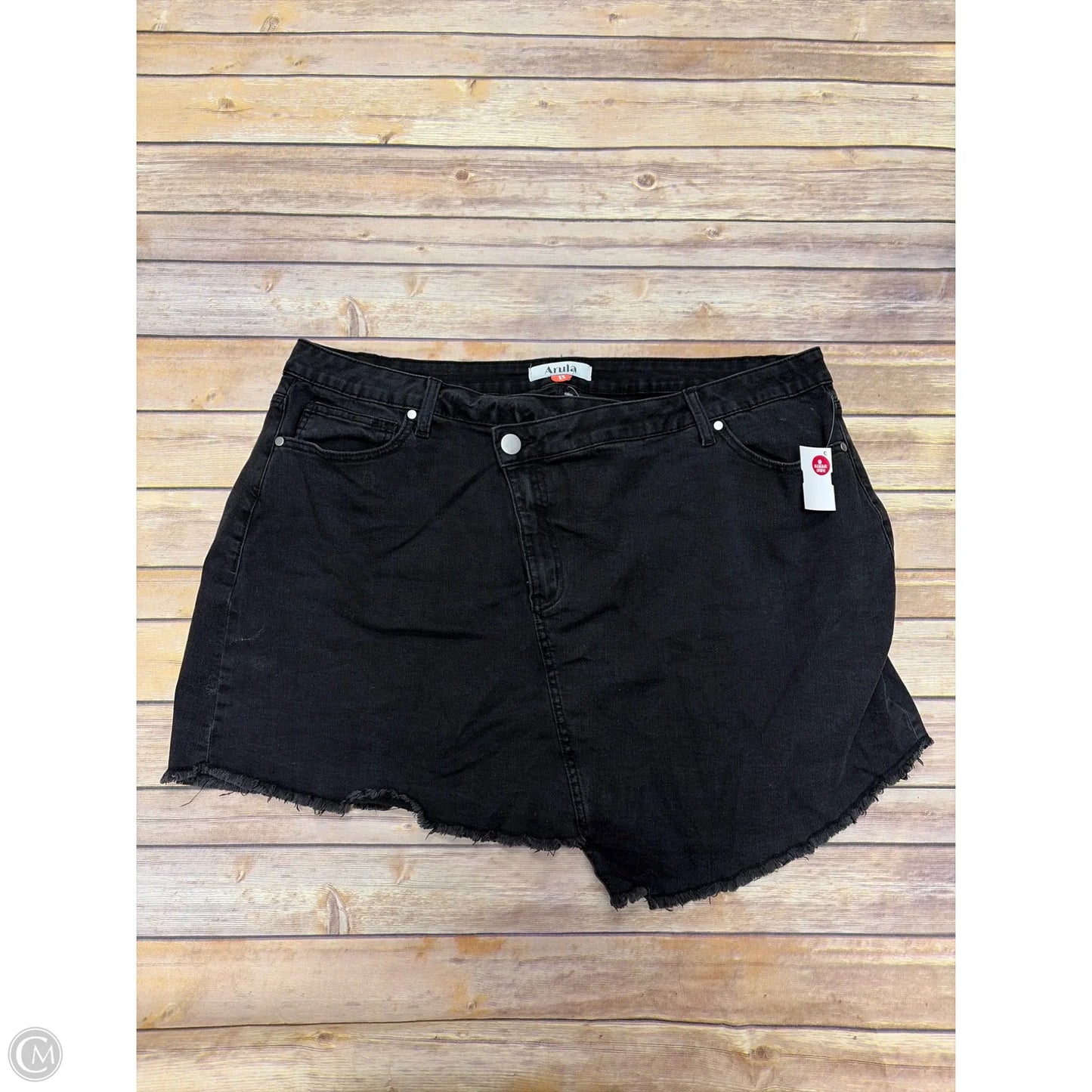 Skirt Mini & Short By Arula In Black Denim, Size: 2x