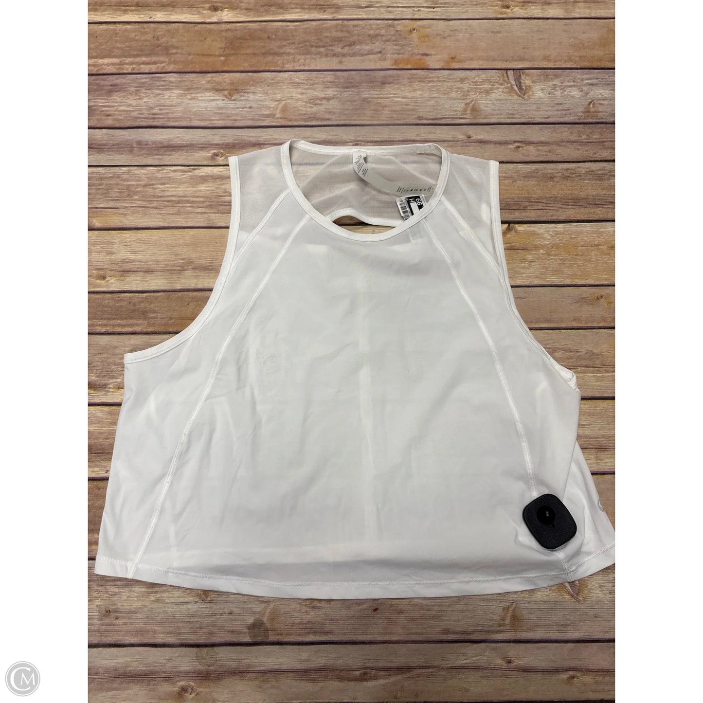 Athletic Tank Top By Lululemon In White, Size: 10