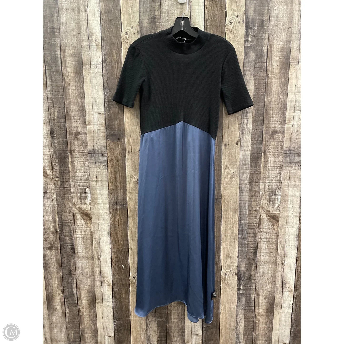 Dress Casual Maxi By Zara In Black & Blue, Size: M