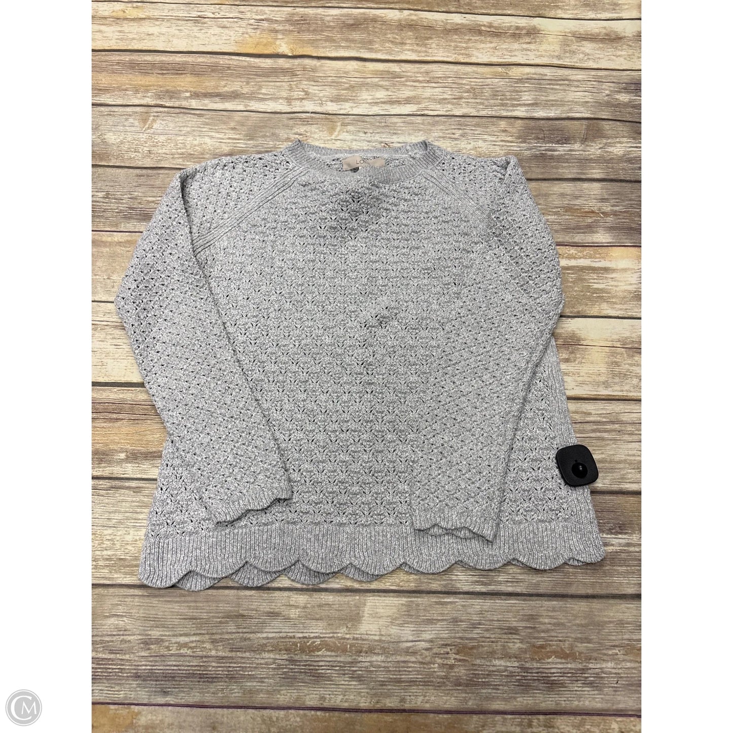 Sweater By Loft In Grey, Size: M