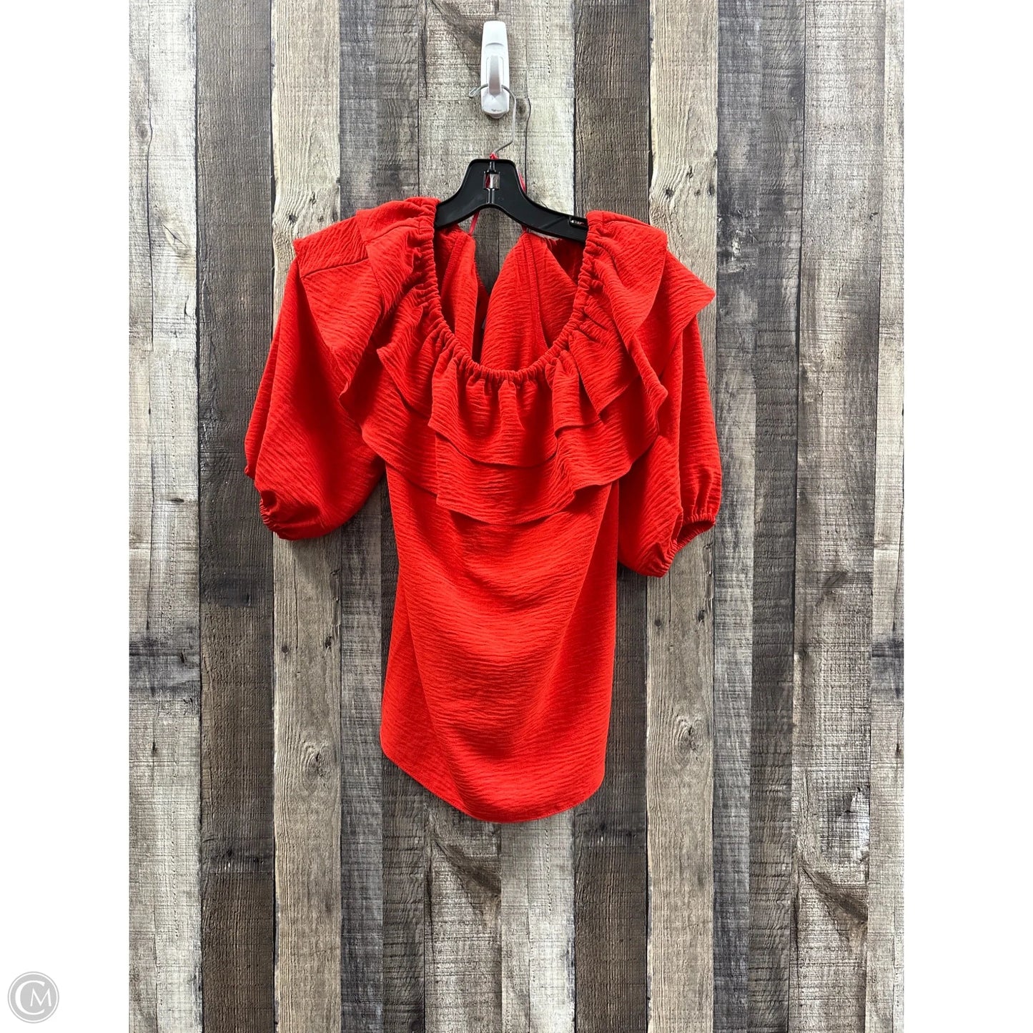 Top Short Sleeve By Cece In Red, Size: S