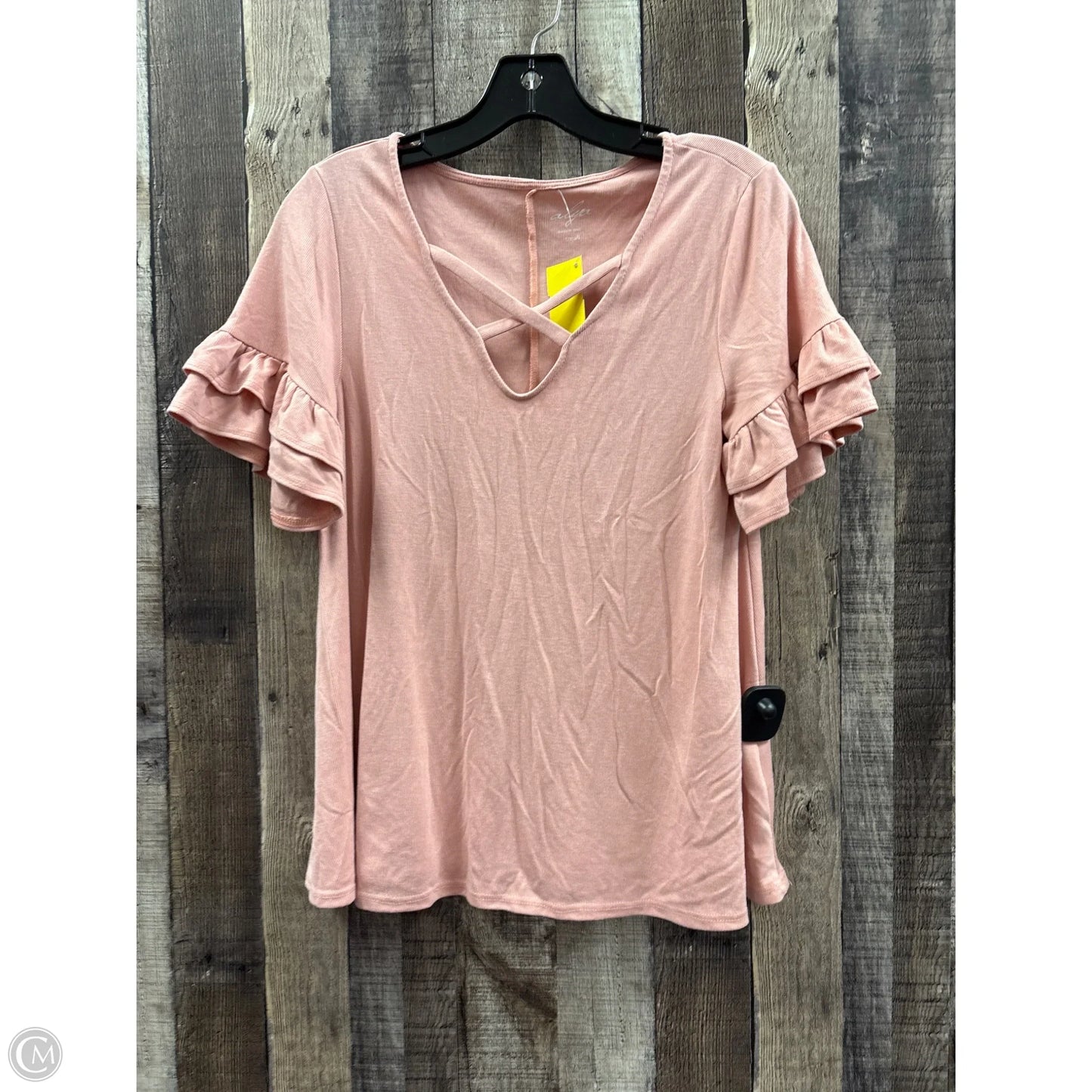 Top Short Sleeve By Alya In Pink, Size: S