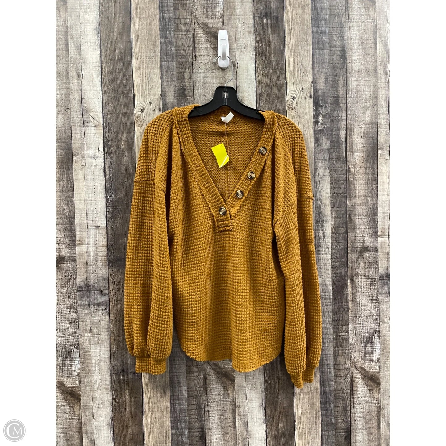 Top Long Sleeve By Wishlist In Brown, Size: S