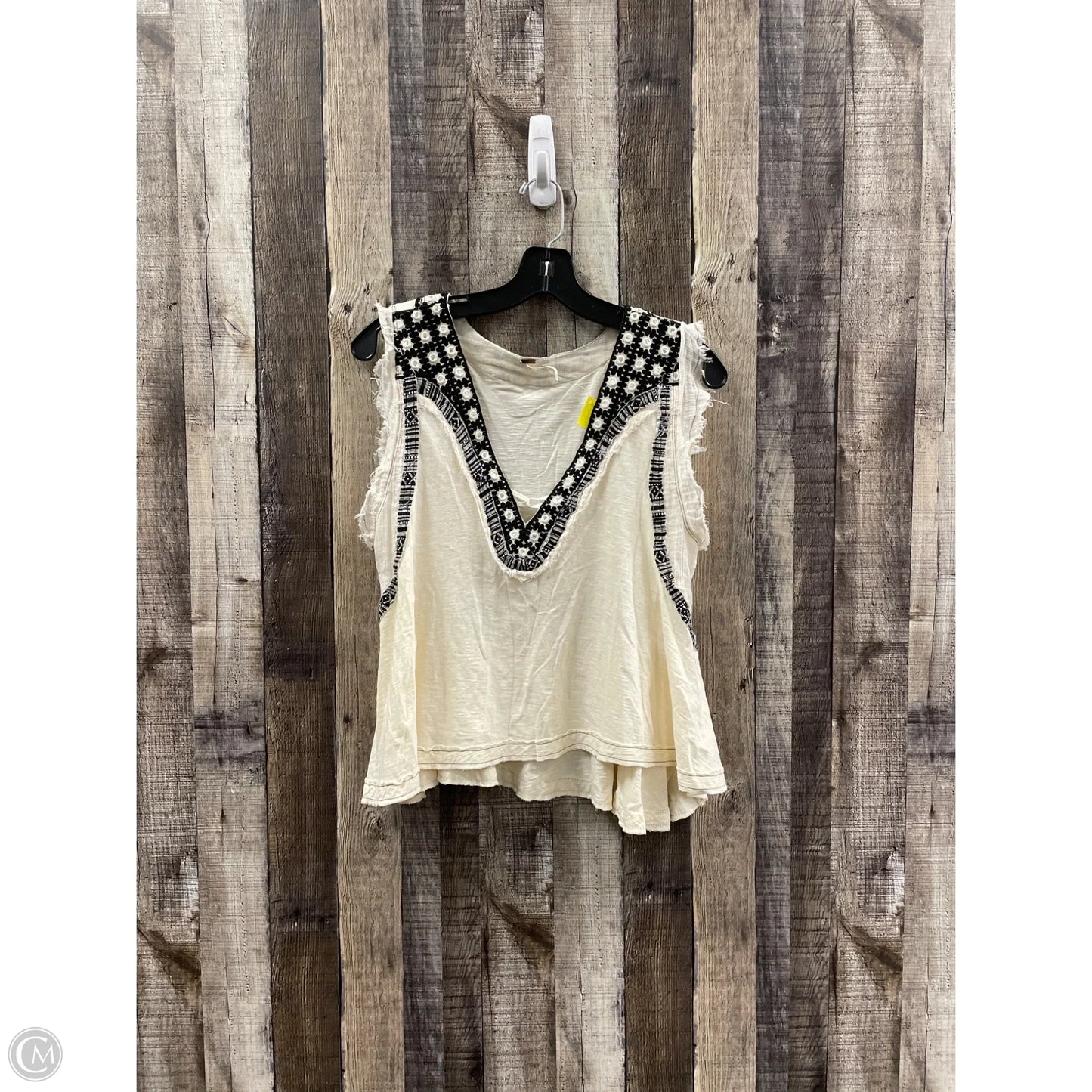Top Sleeveless By Free People In Black & Cream, Size: S