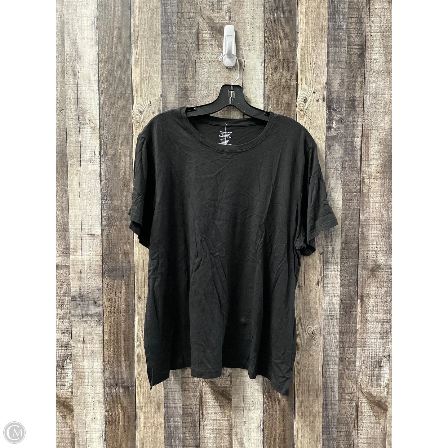 Top Short Sleeve By Members Mark In Black, Size: Xxl