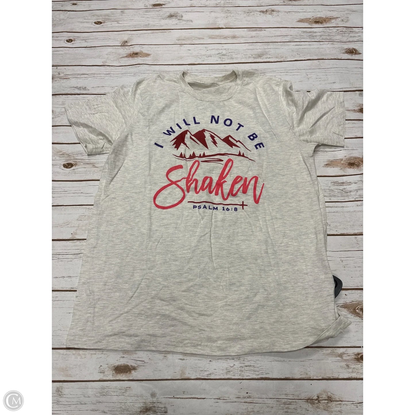 Top Short Sleeve Basic By Cmf In Cream, Size: 1x