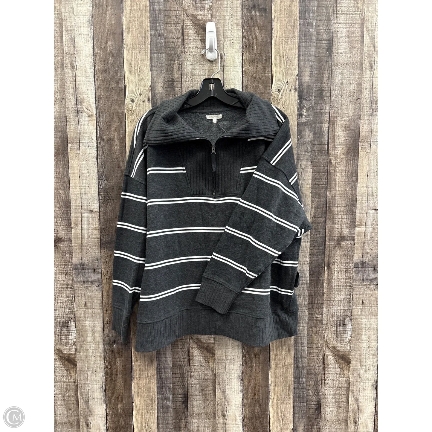 Sweater By Maurices In Grey & White, Size: 1x