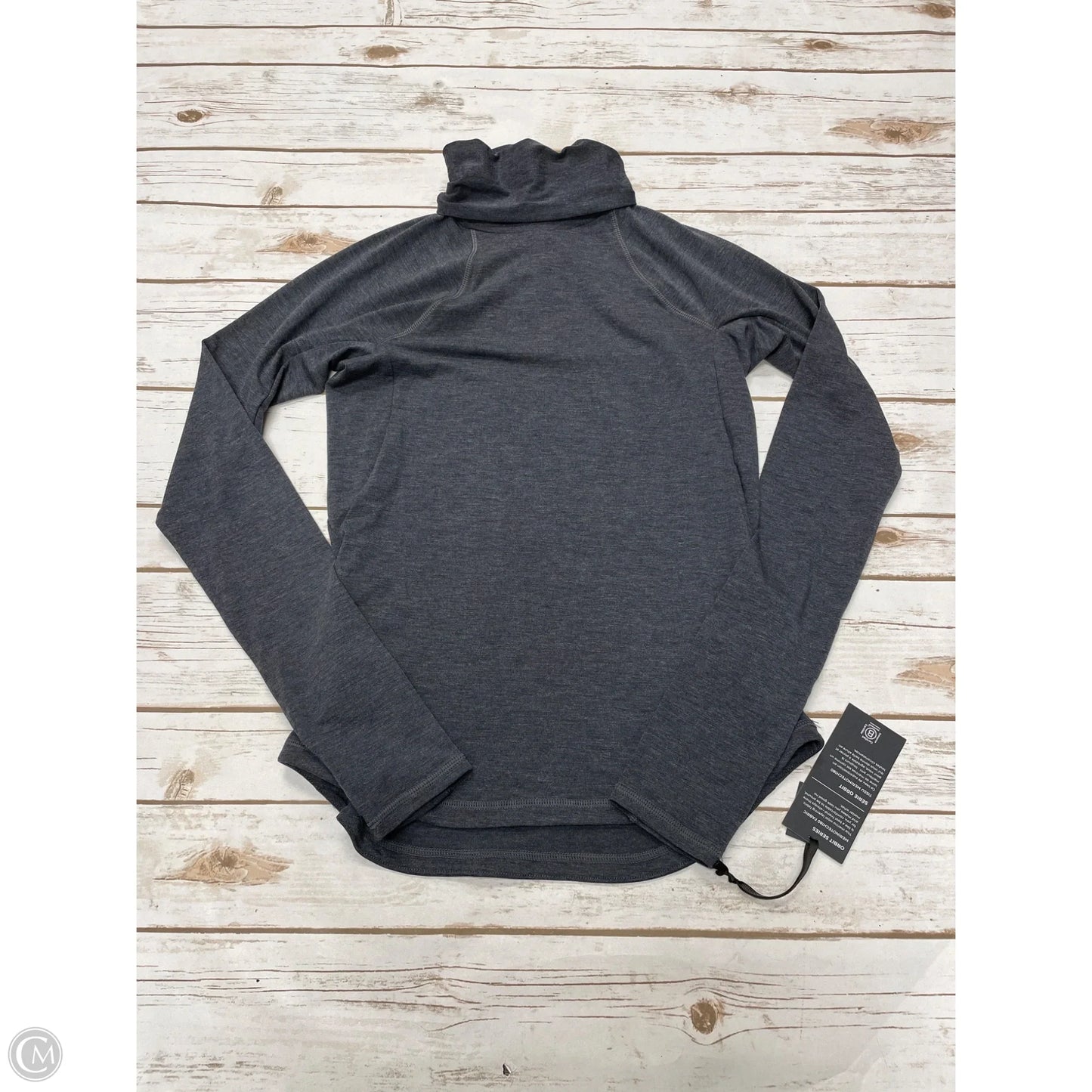 Athletic Top Long Sleeve Collar By Mpg In Grey, Size: Xs