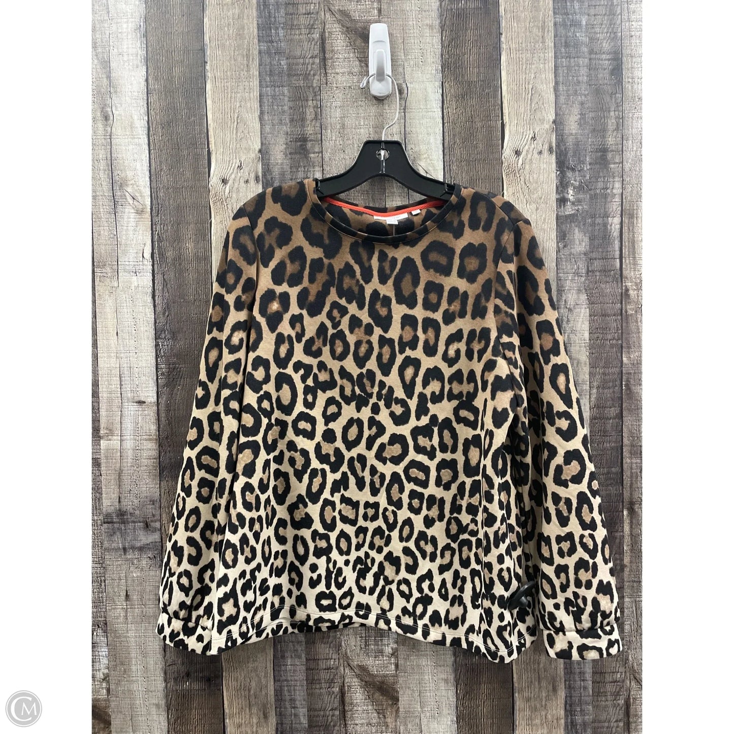 Top Long Sleeve By Chicos In Animal Print, Size: M