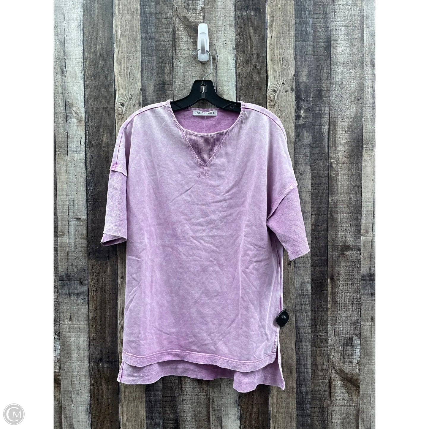 Top Short Sleeve By Cme In Purple, Size: L