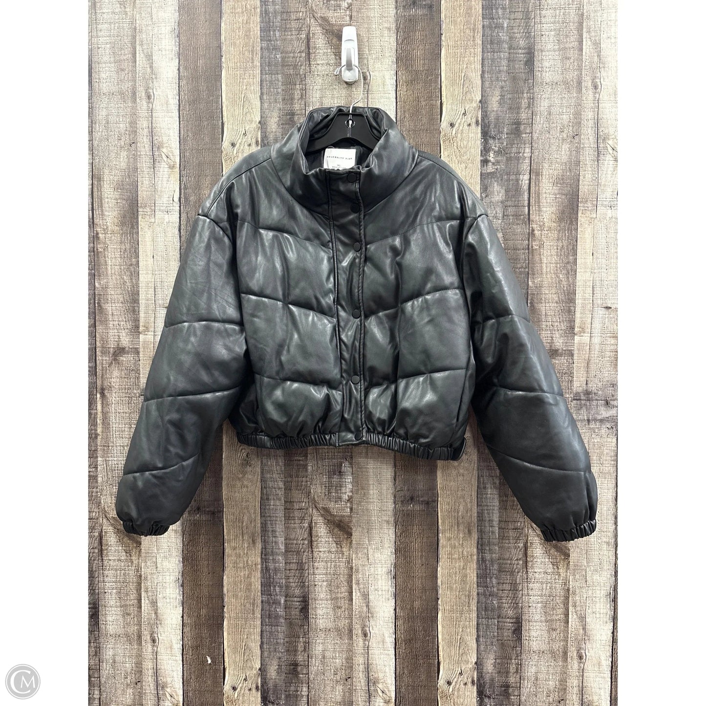 Coat Puffer & Quilted By Celebrity Pink In Black, Size: Xl