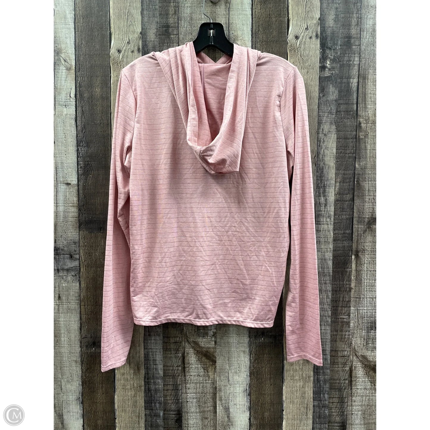 Athletic Top Long Sleeve Hoodie By Reebok In Pink, Size: M