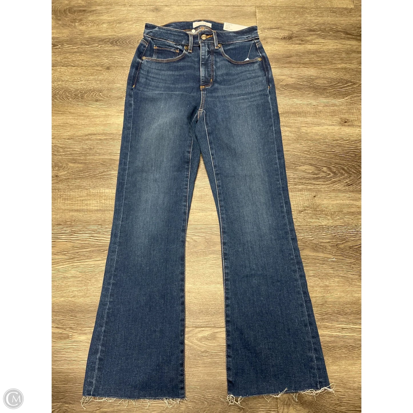 Jeans Flared By Loft In Blue Denim, Size: 0