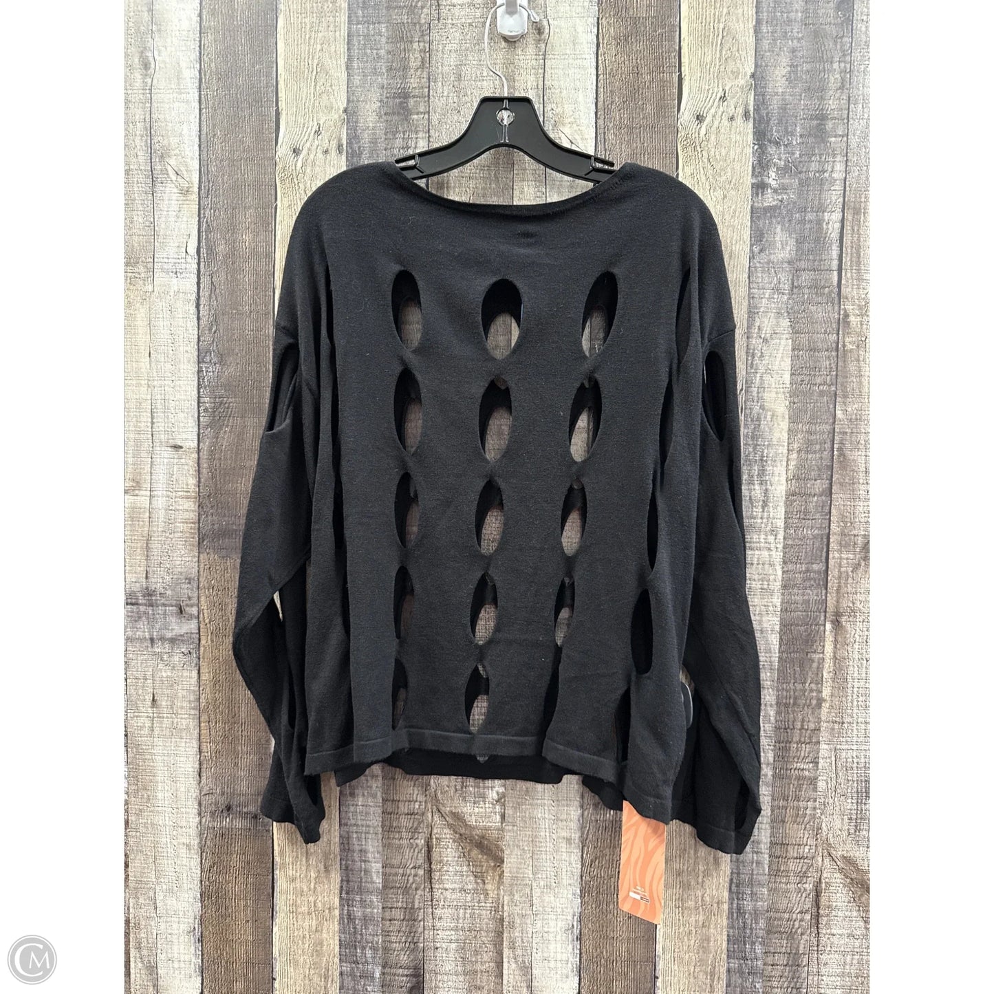 Top Long Sleeve By Shein In Black, Size: L