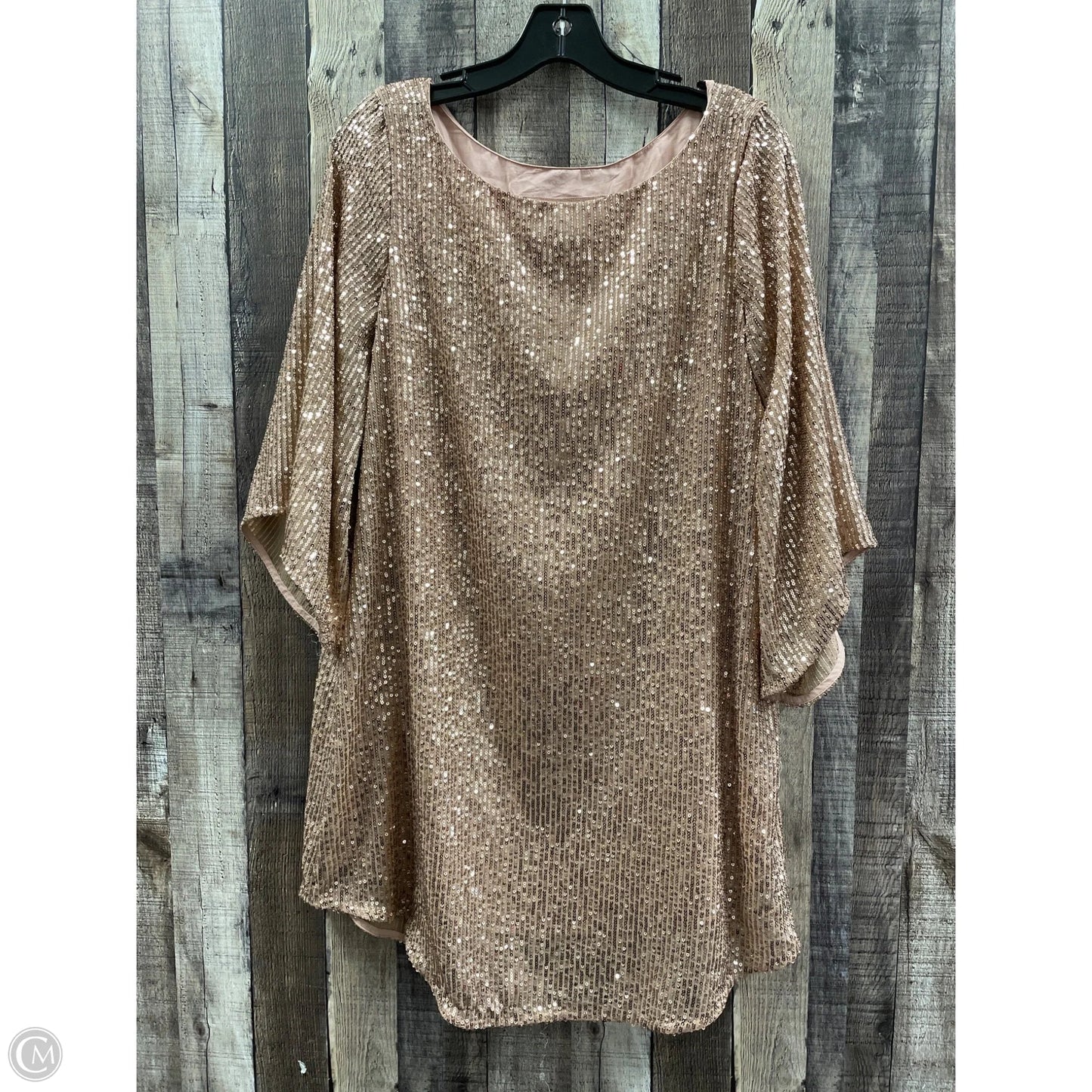 Dress Party Midi By Anthropologie In Rose Gold, Size: Mp