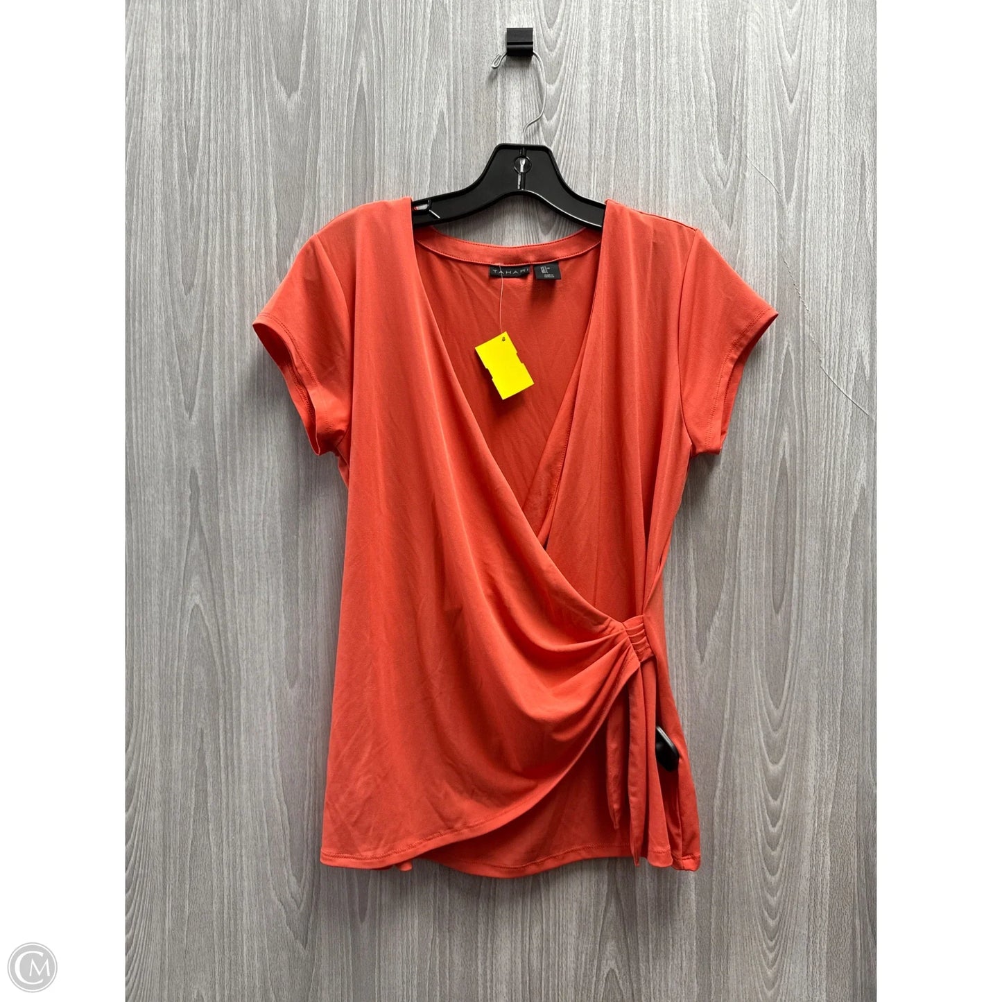 Top Short Sleeve By Tahari In Orange, Size: L