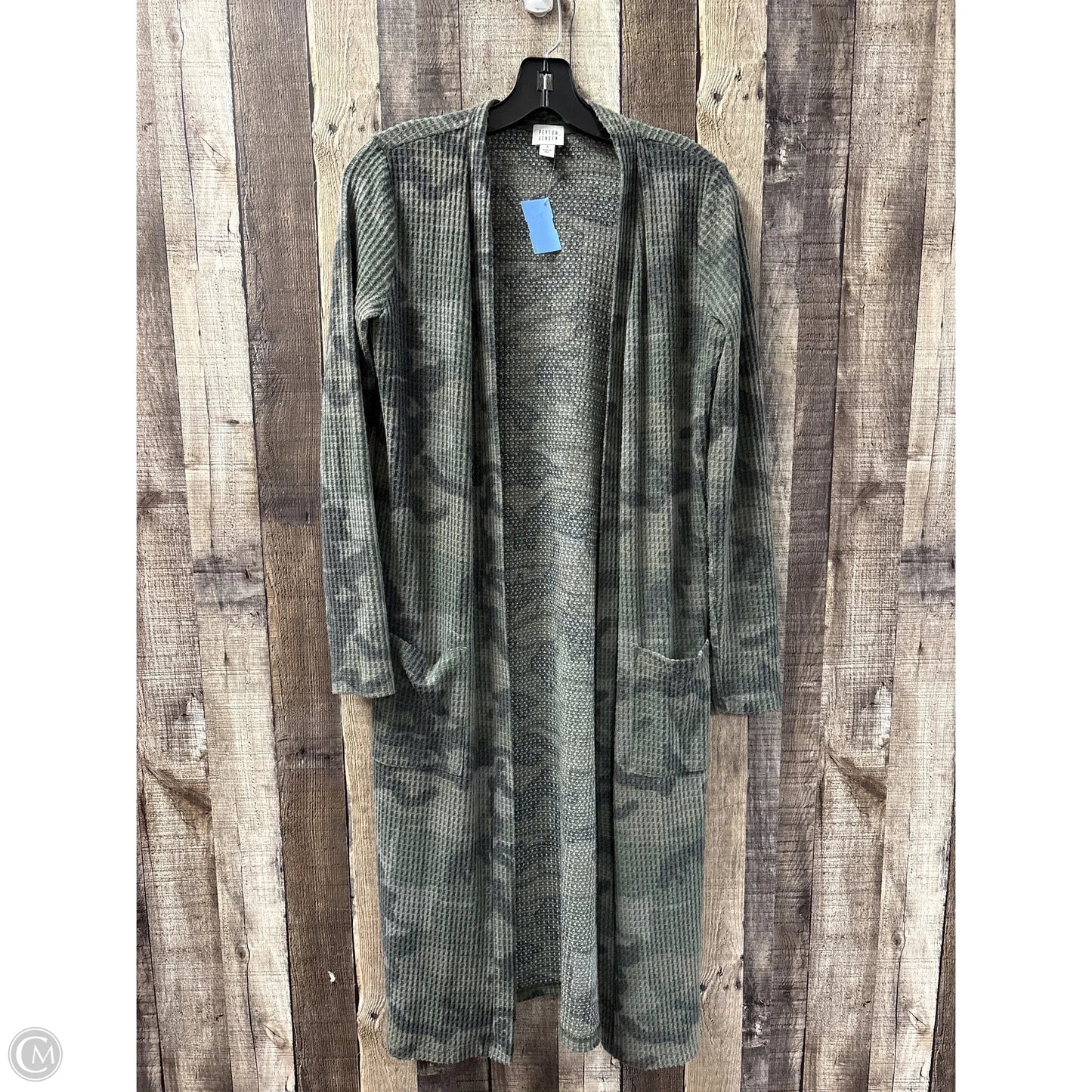 Cardigan By Peyton Jensen In Camouflage Print, Size: S