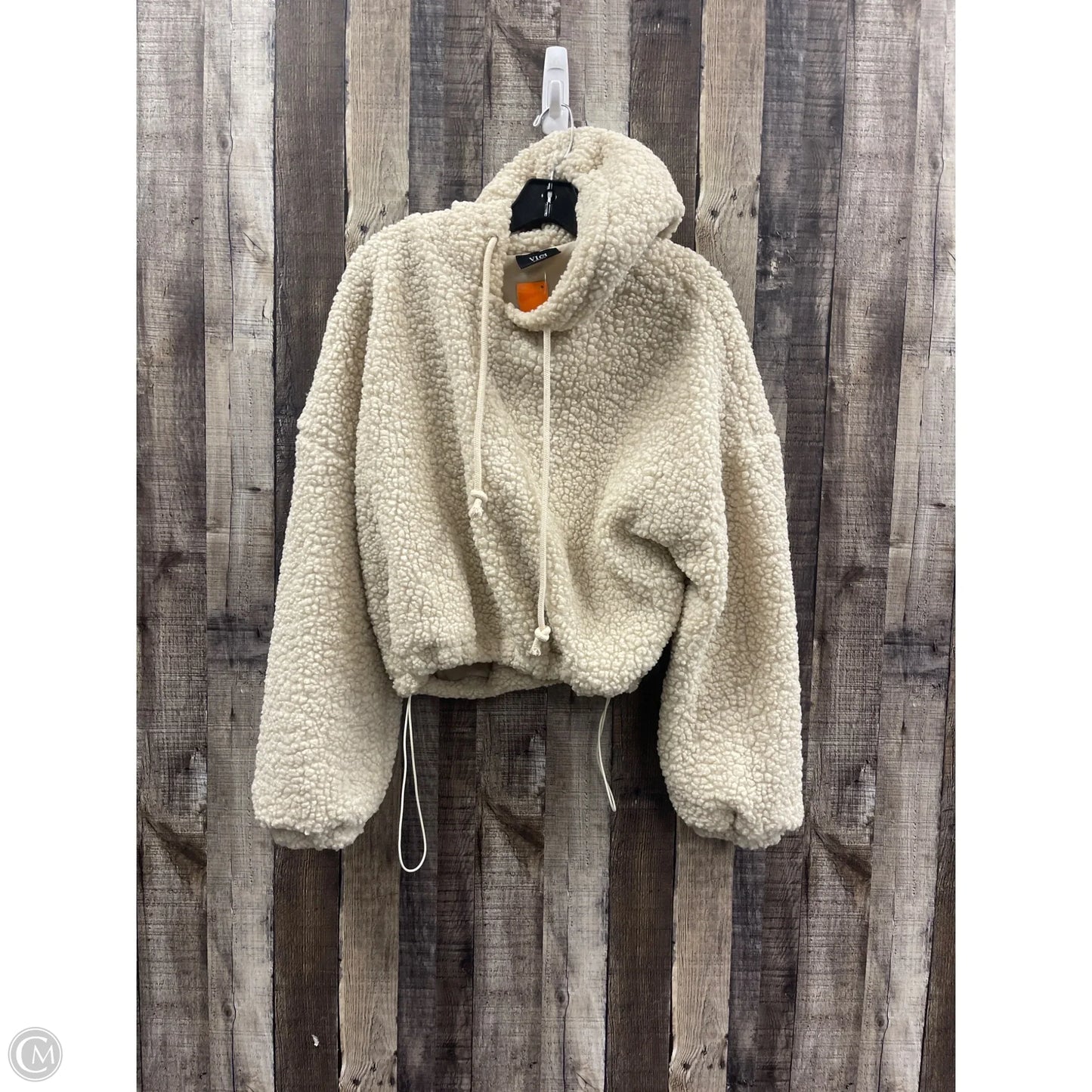 Sweatshirt Hoodie By Vici In Tan, Size: M