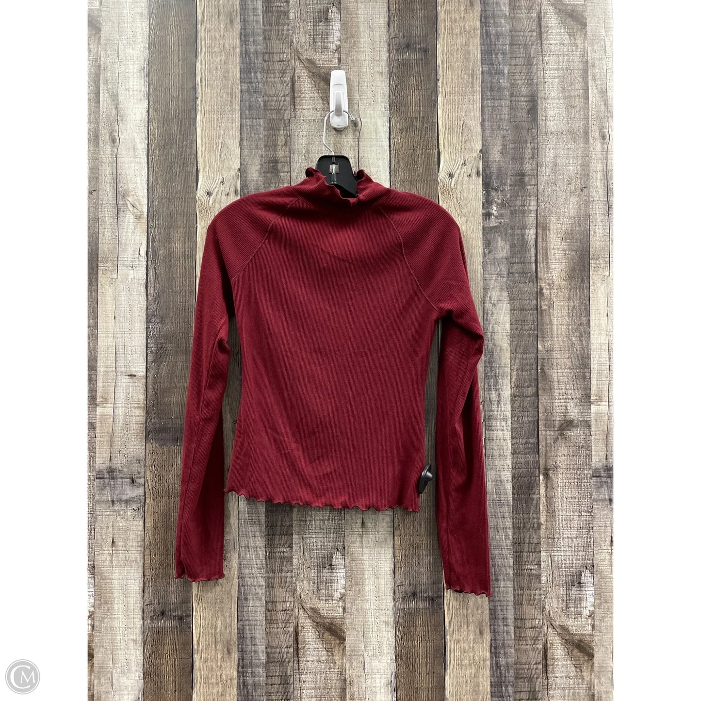 Top Long Sleeve By So In Maroon, Size: M