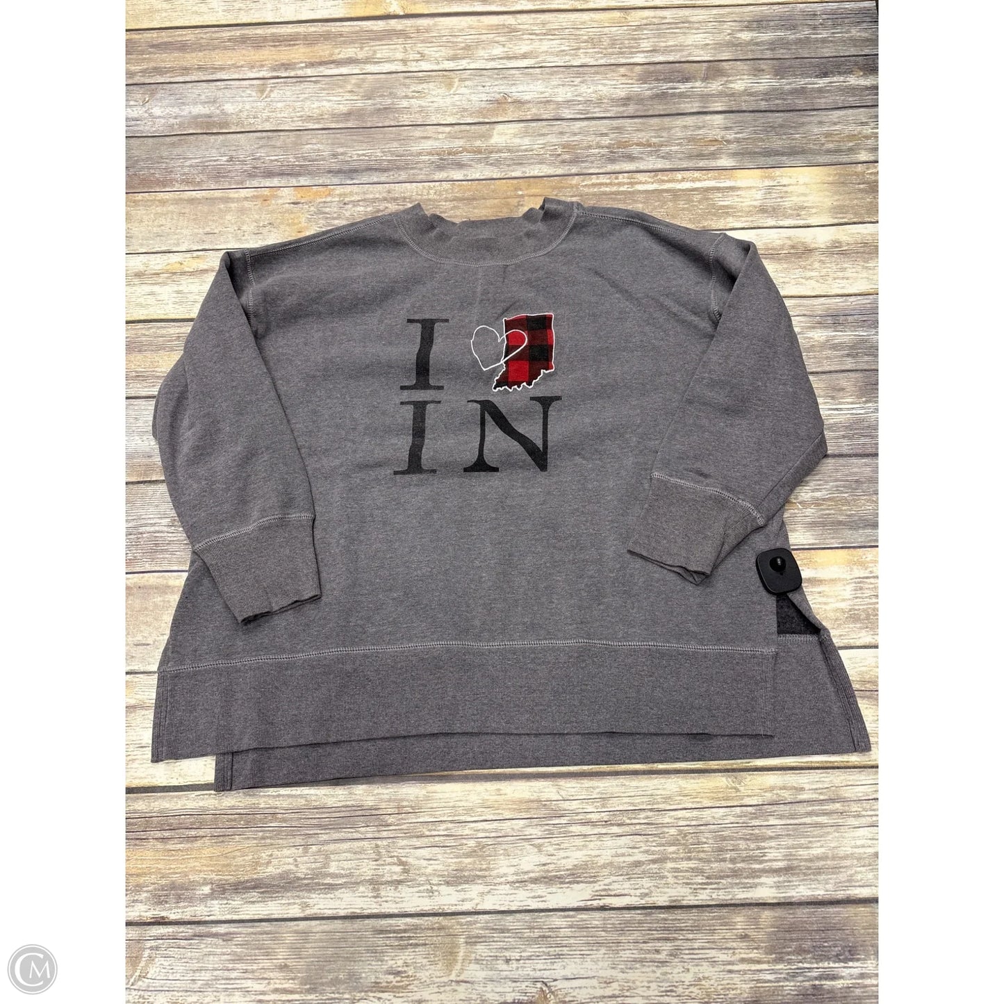 Sweatshirt Crewneck By Maurices In Grey, Size: Xxl