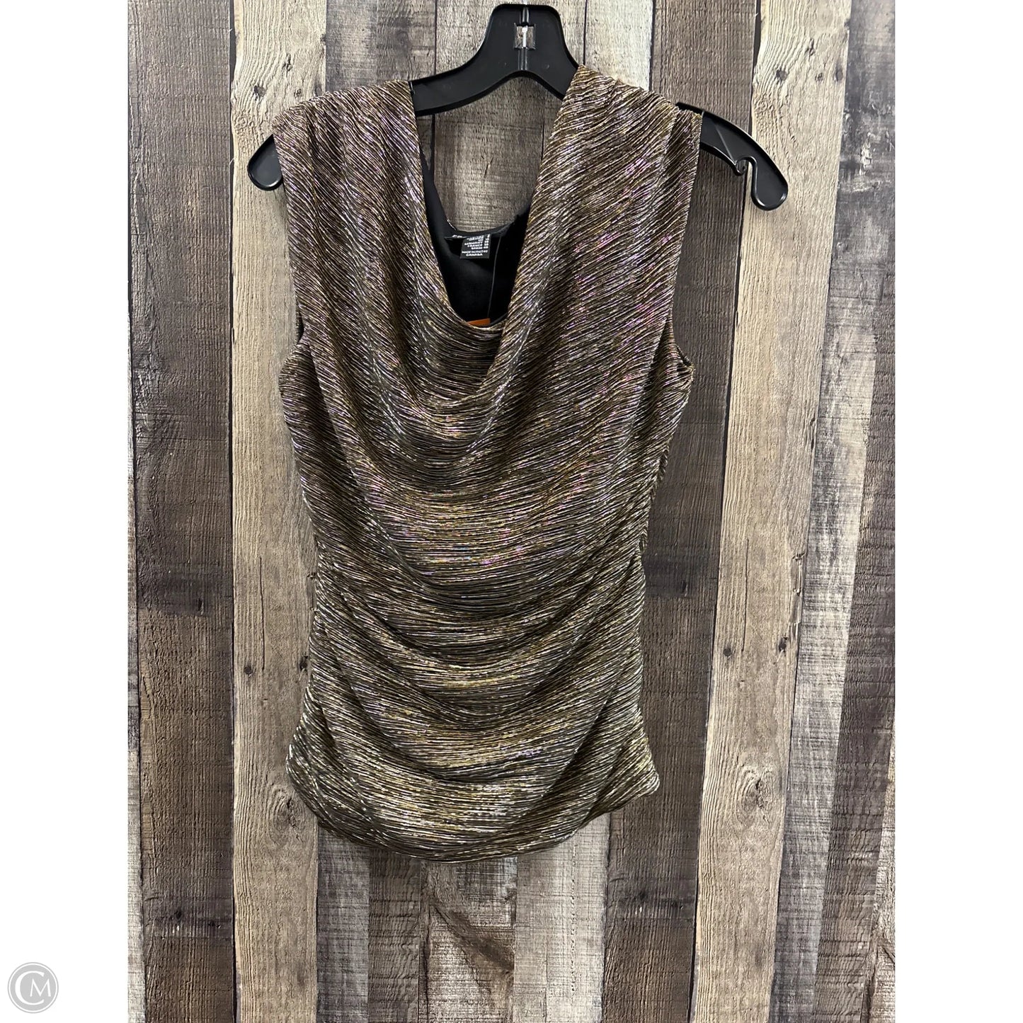 Top Sleeveless By Cme In Gold, Size: M