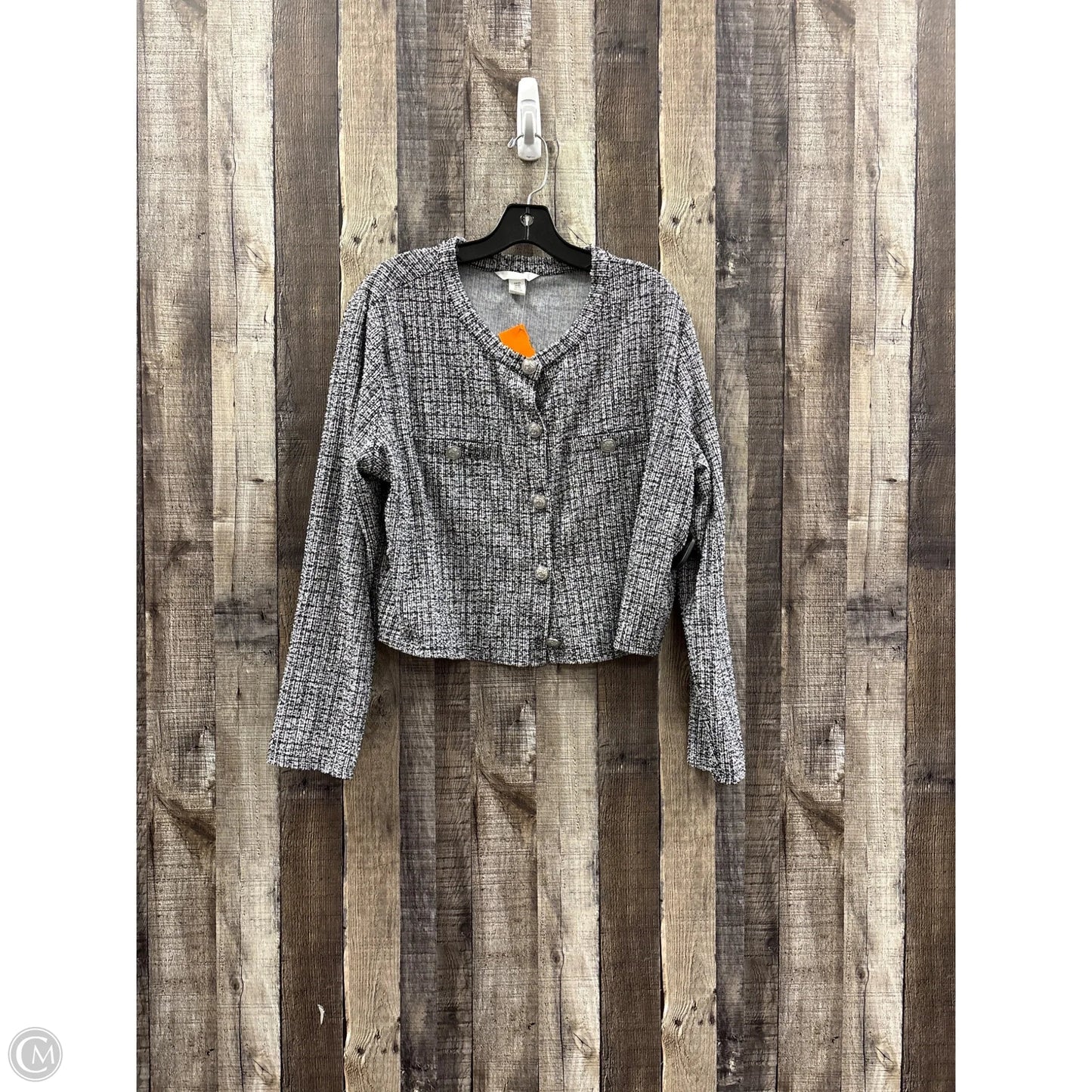 Cardigan By H&m In Black & White, Size: Xxl