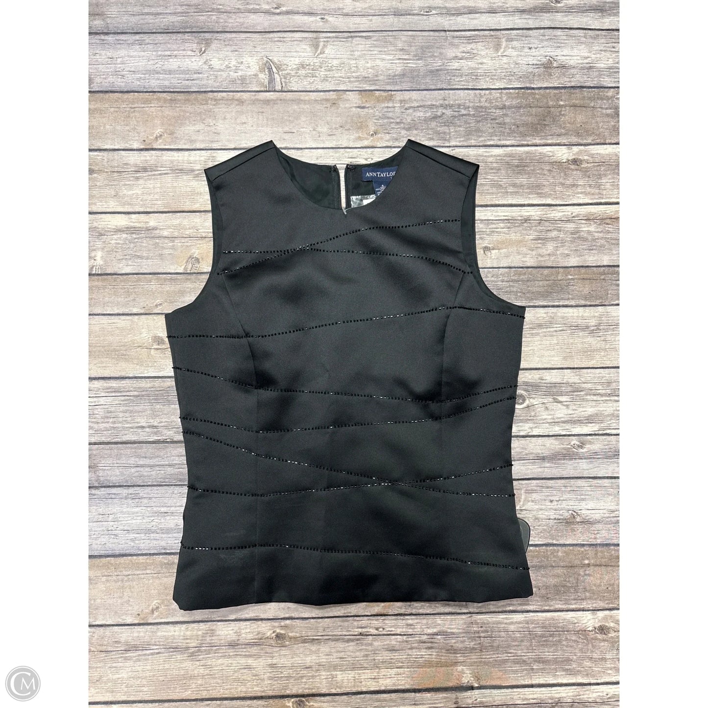Top Sleeveless By Ann Taylor In Black, Size: 4