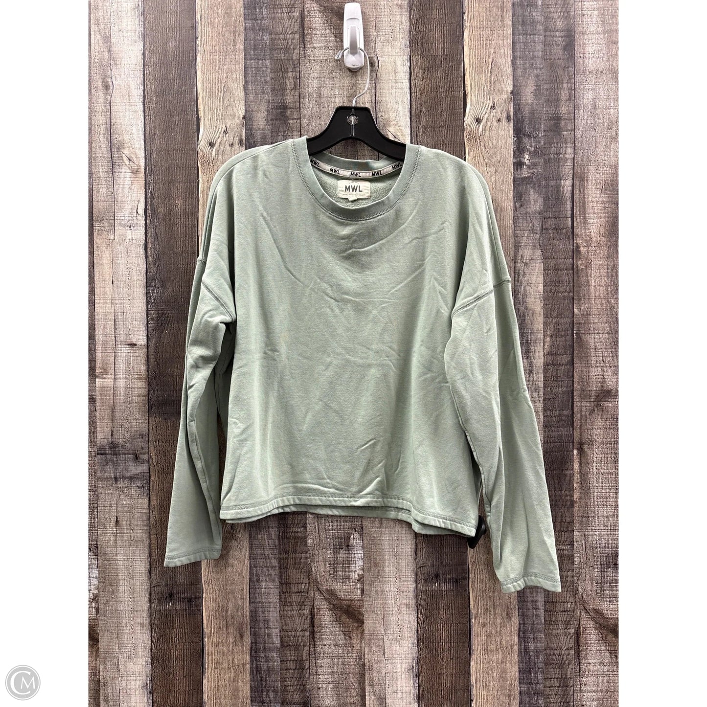 Top Long Sleeve By Madewell In Green, Size: M