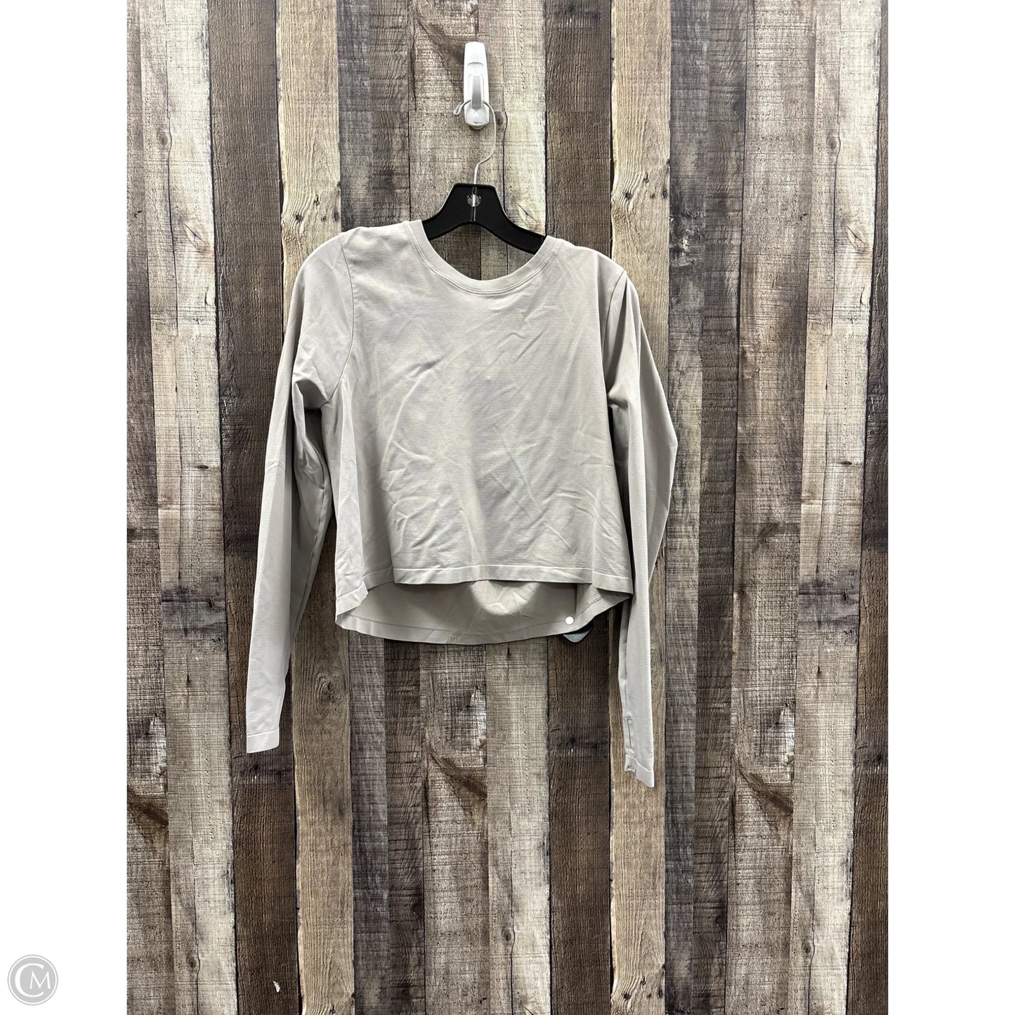 Top Long Sleeve By Cme In Grey, Size: L