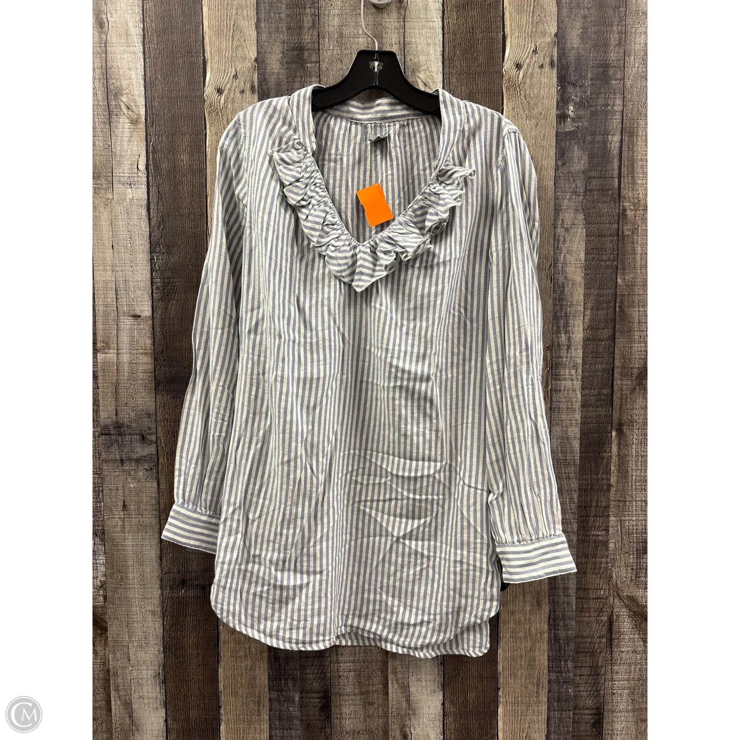 Top Long Sleeve By Aerie In Striped Pattern, Size: S