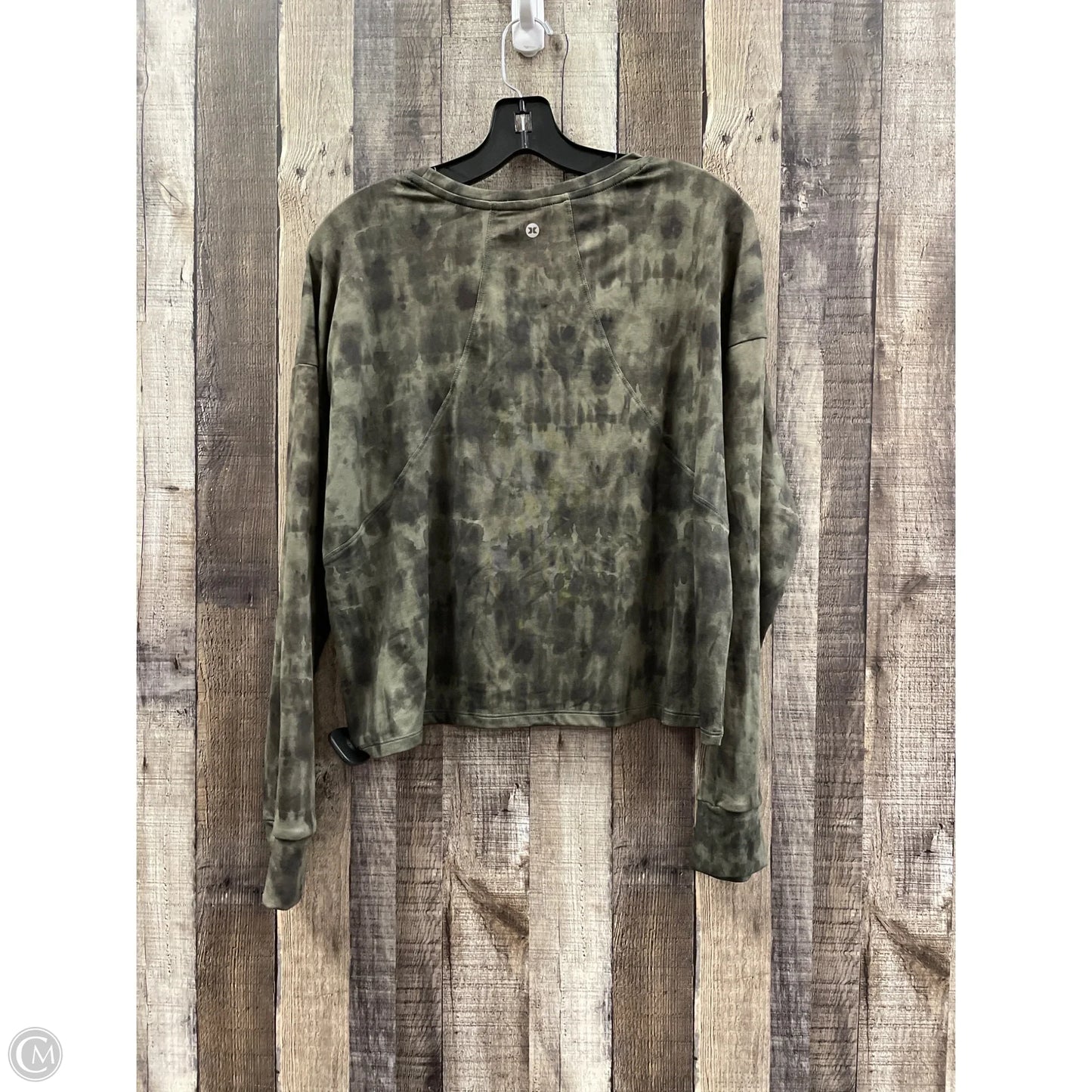 Athletic Top Long Sleeve Crewneck By Rbx In Camouflage Print, Size: M