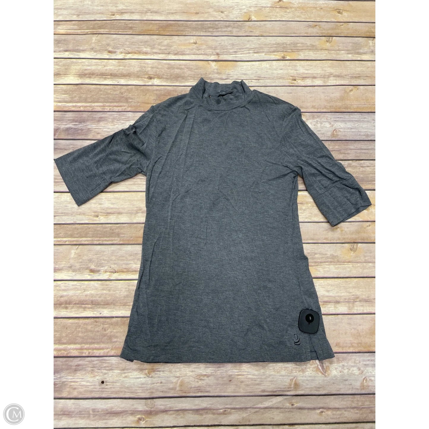 Top 3/4 Sleeve By Cuddl Duds In Grey, Size: S