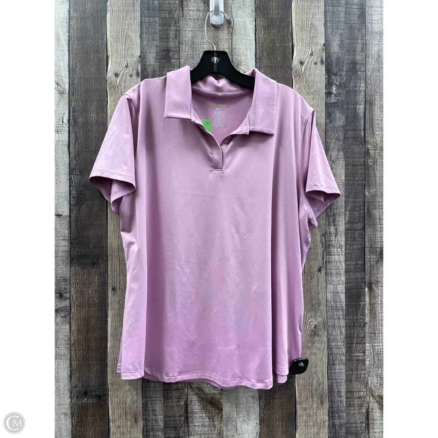 Athletic Top Short Sleeve By Tek Gear In Purple, Size: Xxl