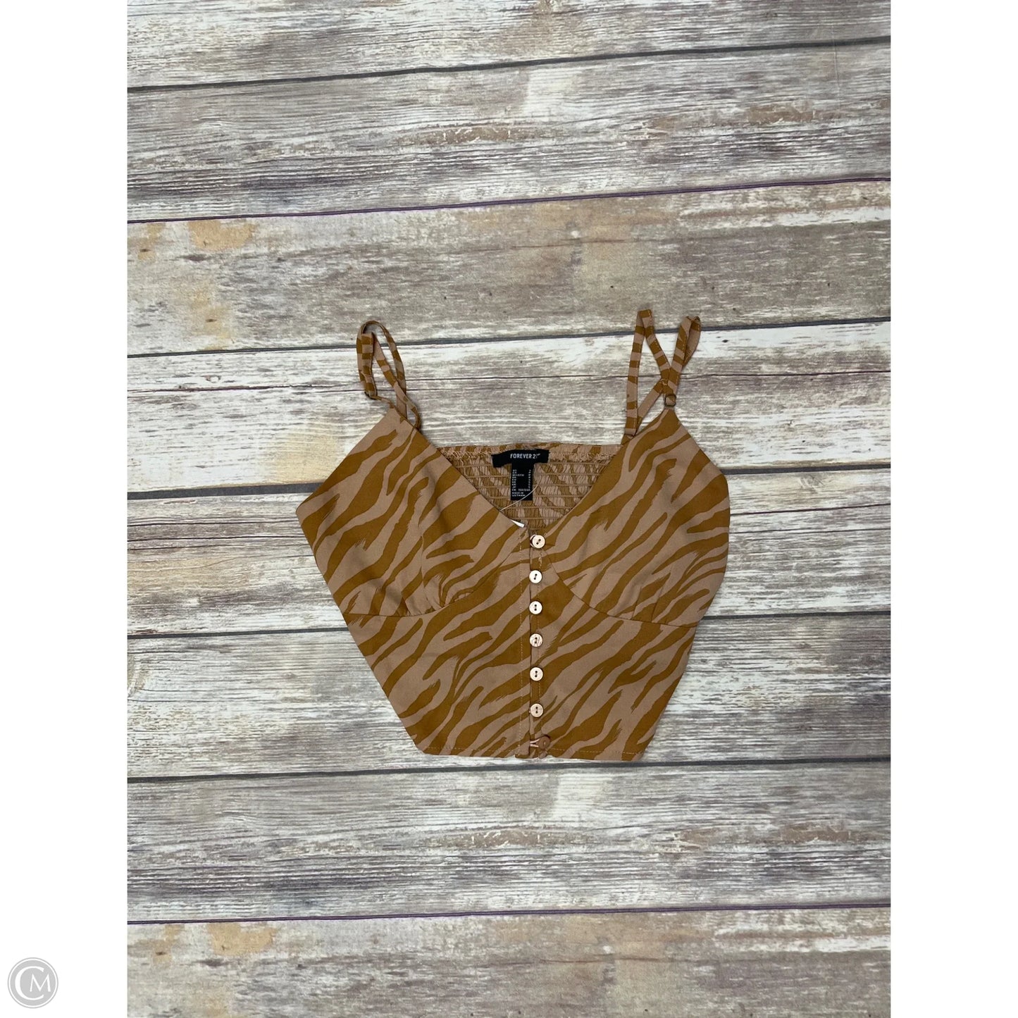 Top Sleeveless By Forever 21 In Brown, Size: S