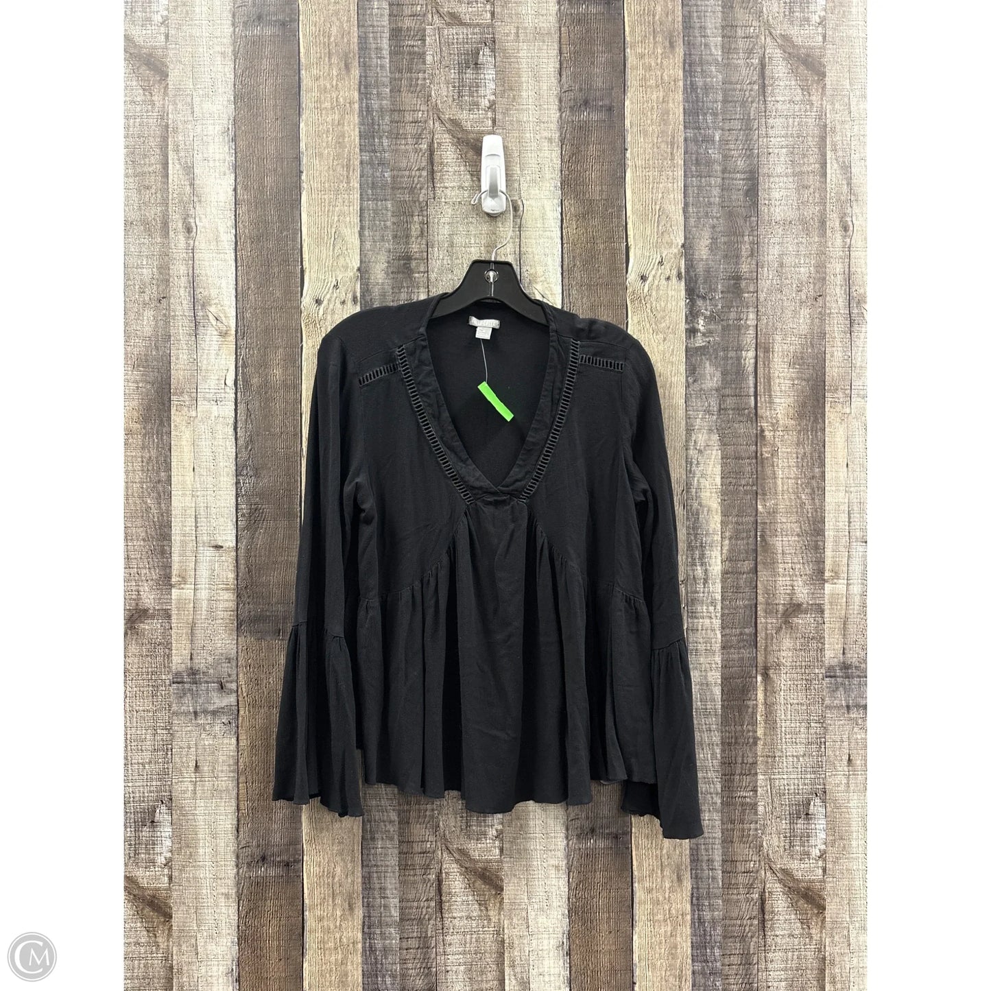 Top Long Sleeve By Falls Creek In Black, Size: M