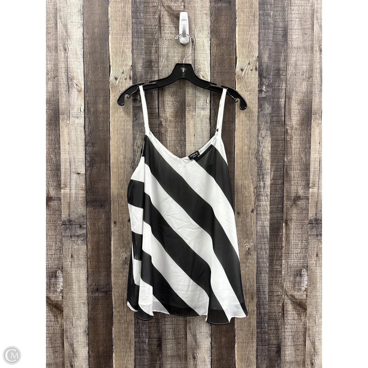 Top Sleeveless By Torrid In Black & White, Size: 2x