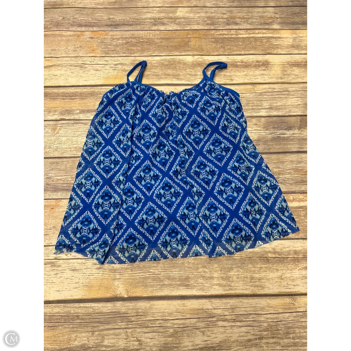 Swimsuit Top By Cme In Blue, Size: M